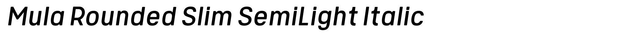 Mula Rounded Slim SemiLight Italic image